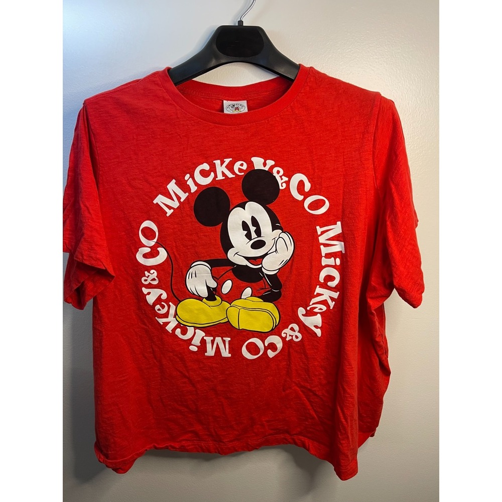 Disney Mickey Mouse Womens Shirt‎ Size 2XL (Red)